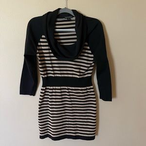 Striped Sweater Dress Large